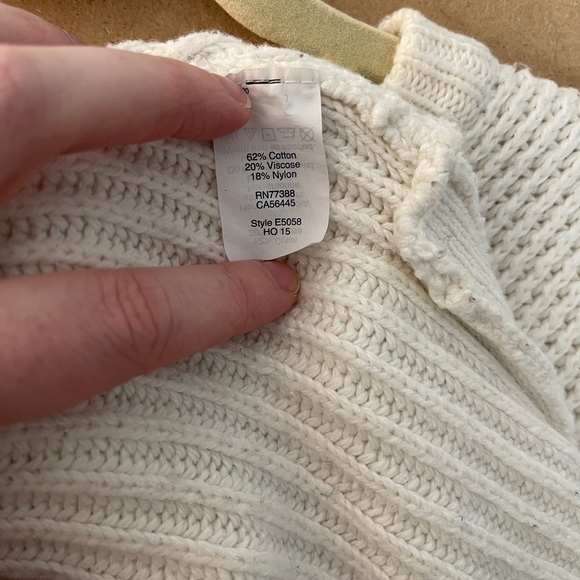 XS Cream Knit Madewell Sweater - Picture 3 of 5